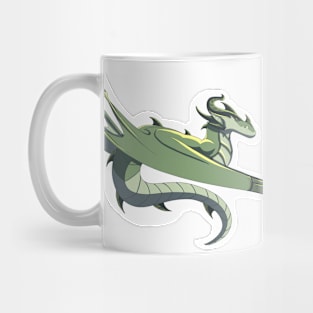 Chunky green dragon Mug